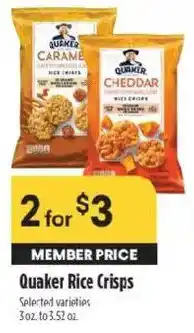 Raley's Quaker Rice Crisps offer