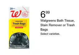 Walgreens Walgreens Bath Tissue, Stain Remover or Trash Bags offer