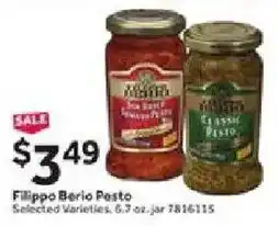 Stop&Shop Filippo Berio Pesto offer