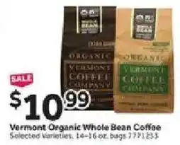 Stop&Shop Vermont Organic Whole Bean Coffee offer