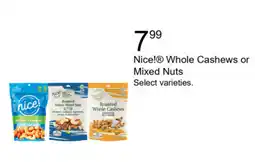 Walgreens Nice! Whole Cashews or Mixed Nuts offer