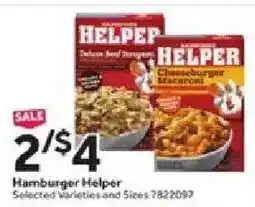 Stop&Shop Hamburger Helper offer