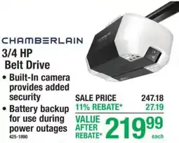 Menards Chamberlain 3/4 Hp Belt Drive offer