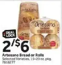 Stop&Shop Artesano Bread or Rolls offer