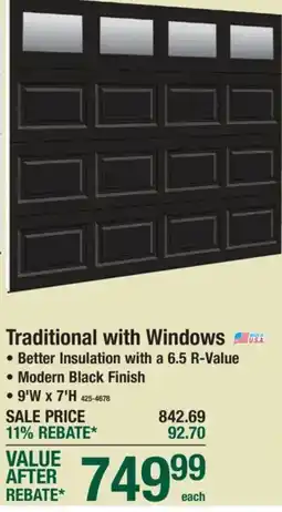 Menards Traditional with Windows offer