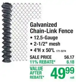 Menards Galvanized Chain-Link Fence offer