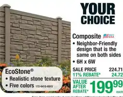 Menards EcoStone Composite offer