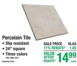 Menards Porcelain Tile offer