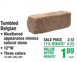 Menards Tumbled Belgian offer