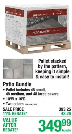 Menards Patio bundle offer