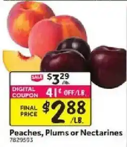 Stop&Shop Peaches, Plums or Nectarines offer