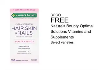 Walgreens Nature's Bounty Optimal Solutions Vitamins and Supplements offer
