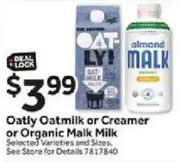 Stop&Shop Oatly Oatmilk or Creamer or Organic Molk Milk offer