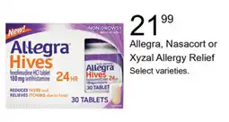 Walgreens Allegra, Nasacort or Xyzal Allergy Relief offer