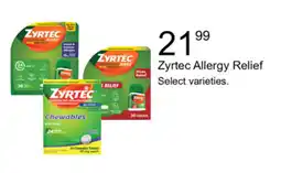 Walgreens Zyrtec Allergy Relief offer