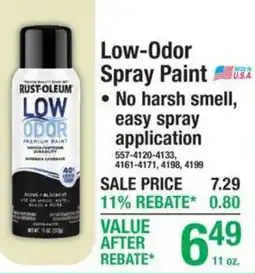 Menards Rust-Oleum Low-Odor Spray Paint offer