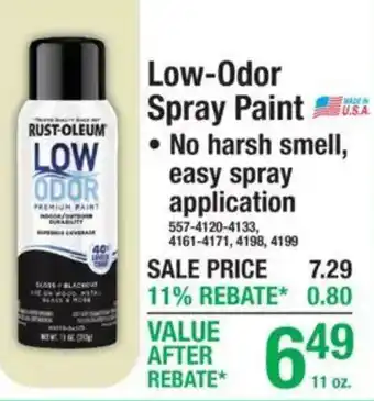 Menards Rust-Oleum Low-Odor Spray Paint offer