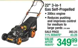 Menards Pulsar 22" 3-in-1 Gas Self-Propelled offer
