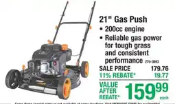 Menards 21" Gas Push offer