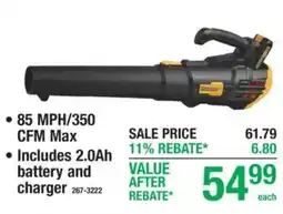 Menards DeWalt leaf blower offer