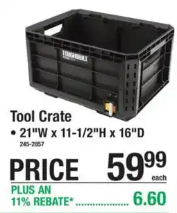 Menards Toughbuilt tool crate offer