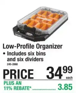 Menards Toolbox low-profile organizer offer
