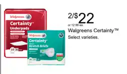 Walgreens Walgreens Certaintyβ’ Stretch Briefs offer