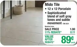Menards Mido Tile offer