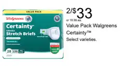 Walgreens Walgreens Certainty Stretch Briefs offer