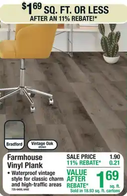 Menards Farmhouse Vinyl Plank offer