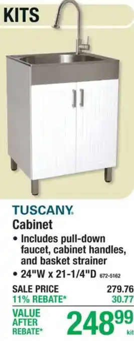 Menards Tuscany cabinet offer