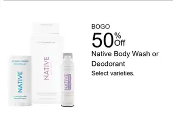 Walgreens Native Body Wash or Deodorant offer