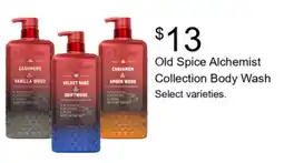 Walgreens Old Spice Alchemist Collection Body Wash offer