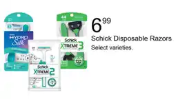 Walgreens Schick Disposable Razors offer