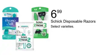Walgreens Schick Disposable Razors offer