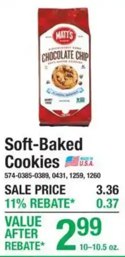 Menards Matt's soft-baked chocolate chip cookies offer