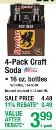 Menards Sprecher root beer offer