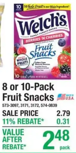 Menards Welch's fruit snacks offer
