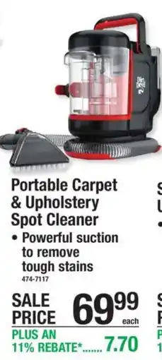 Menards Dirt Devil portable carpet & upholstery spot cleaner offer
