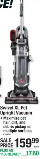 Menards Swivel XL Pet Upright Vacuum offer