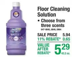 Menards Swiffer wetjet floor cleaning solution offer