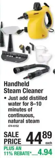 Menards Handheld Steam Cleaner offer