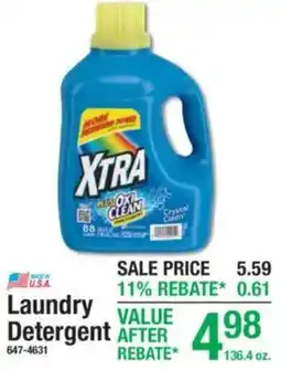 Menards Xtra laundry detergent offer