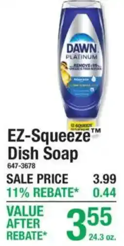 Menards Dawn platinum ez-squeeze dish soap offer