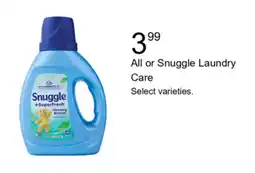 Walgreens All or Snuggle Laundry Care offer