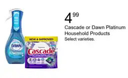 Walgreens Cascade or Dawn Platinum Household Products offer