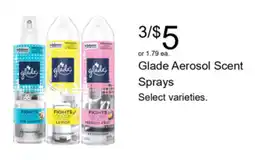 Walgreens Glade Aerosol Scent Sprays offer