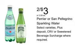 Walgreens Perrier or San Pellegrino Sparkling Water offer