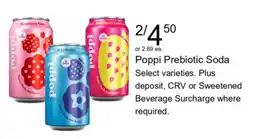 Walgreens Poppi Prebiotic Soda offer
