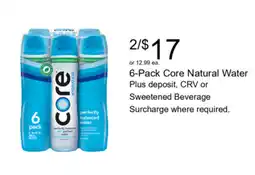 Walgreens Core Natural Water offer